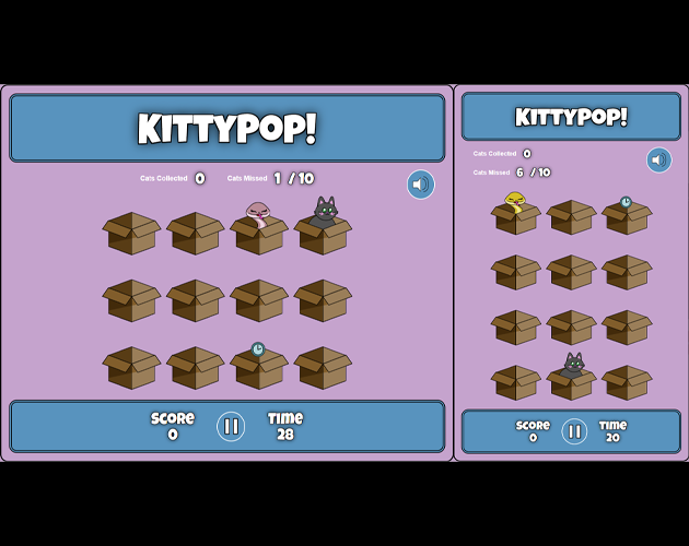 KittyPop!, a JavaScript arcade-style game